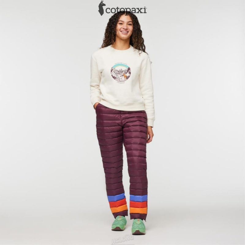 Cotopaxi Fuego Down Pant Wine Stripes | UP68-S1-YM