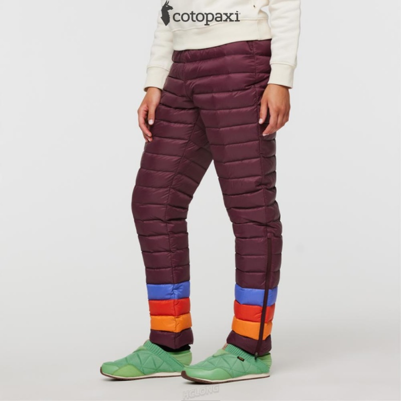 Cotopaxi Fuego Down Pant Wine Stripes | UP68-S1-YM