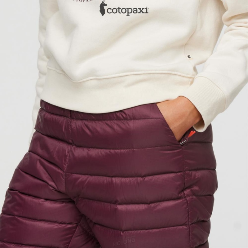 Cotopaxi Fuego Down Pant Wine Stripes | UP68-S1-YM