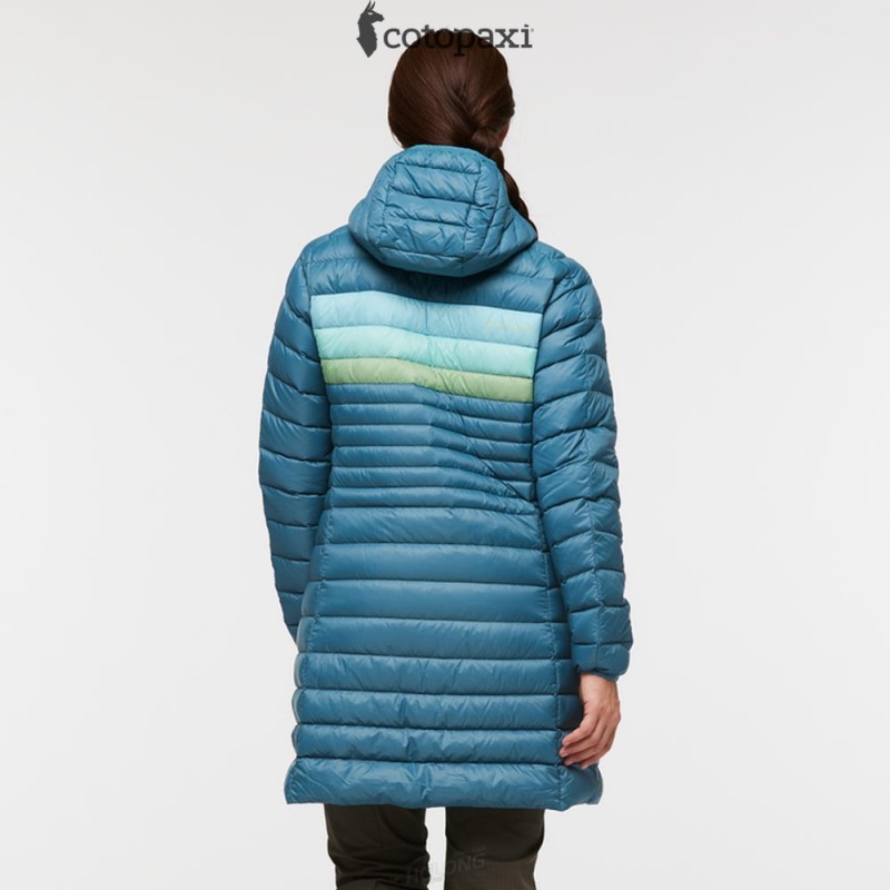 Cotopaxi Fuego Down Parka Blue Spruce Stripes | XK75-C0-RX