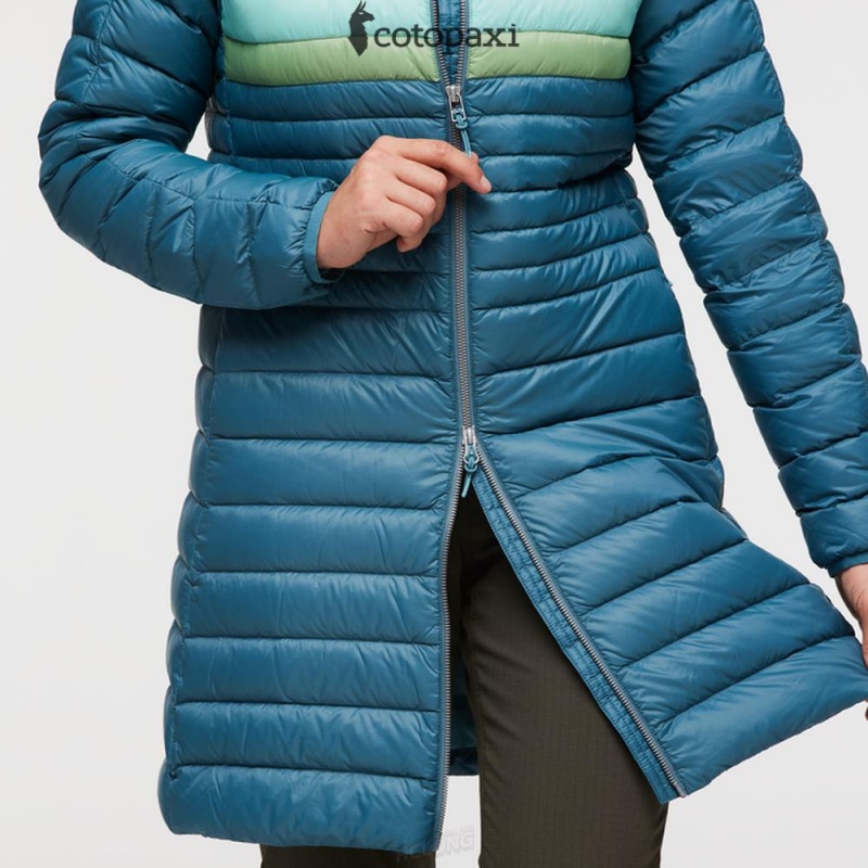 Cotopaxi Fuego Down Parka Blue Spruce Stripes | XK75-C0-RX