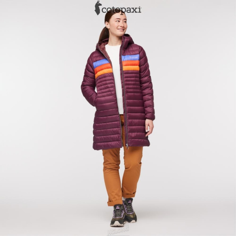 Cotopaxi Fuego Down Parka Wine Stripes | LA20-G2-KJ