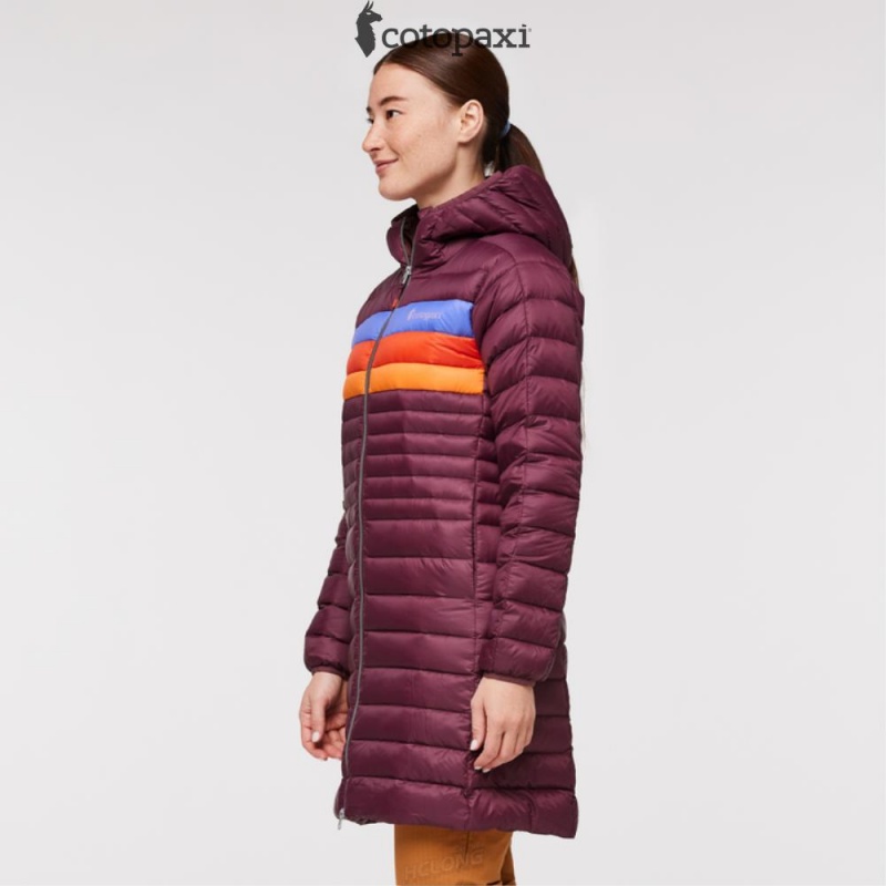 Cotopaxi Fuego Down Parka Wine Stripes | LA20-G2-KJ