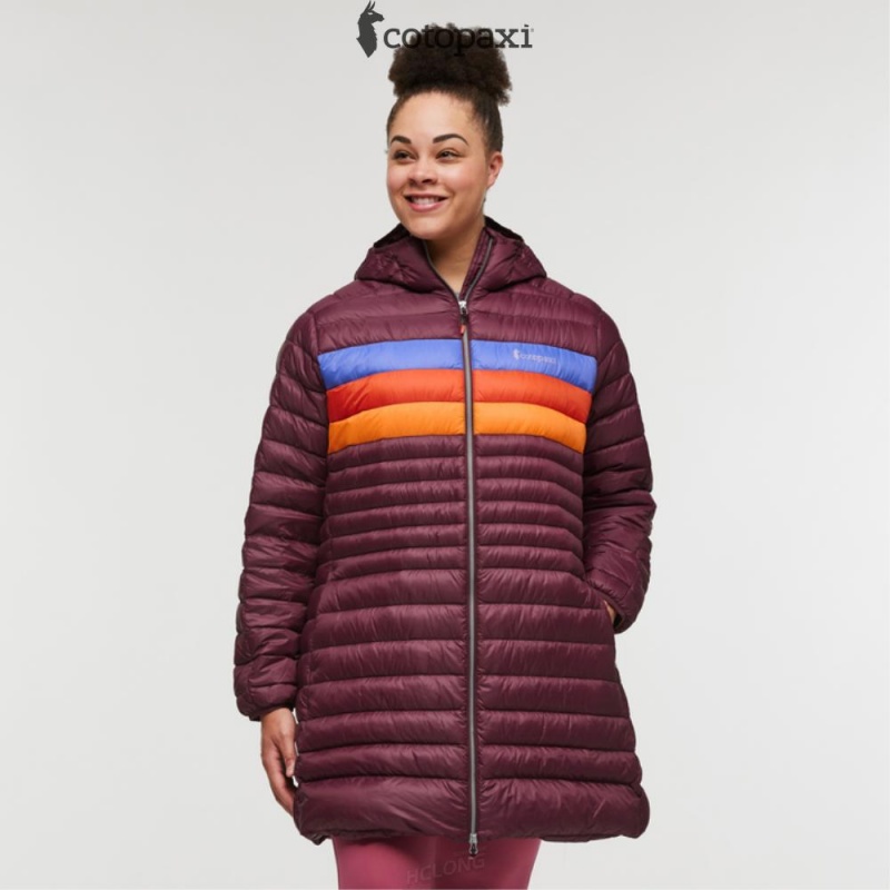 Cotopaxi Fuego Down Parka Wine Stripes | LA20-G2-KJ