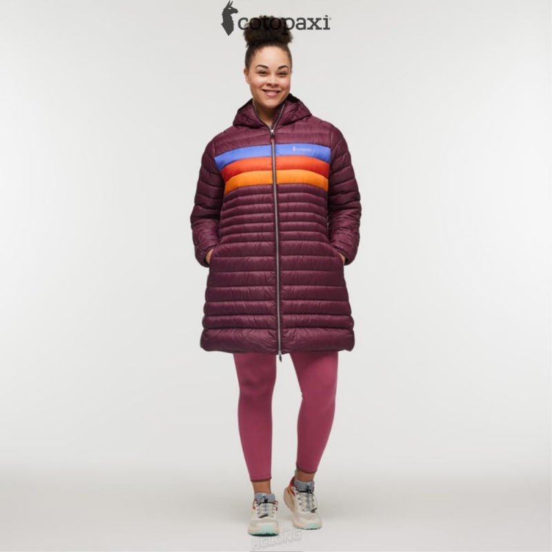 Cotopaxi Fuego Down Parka Wine Stripes | LA20-G2-KJ