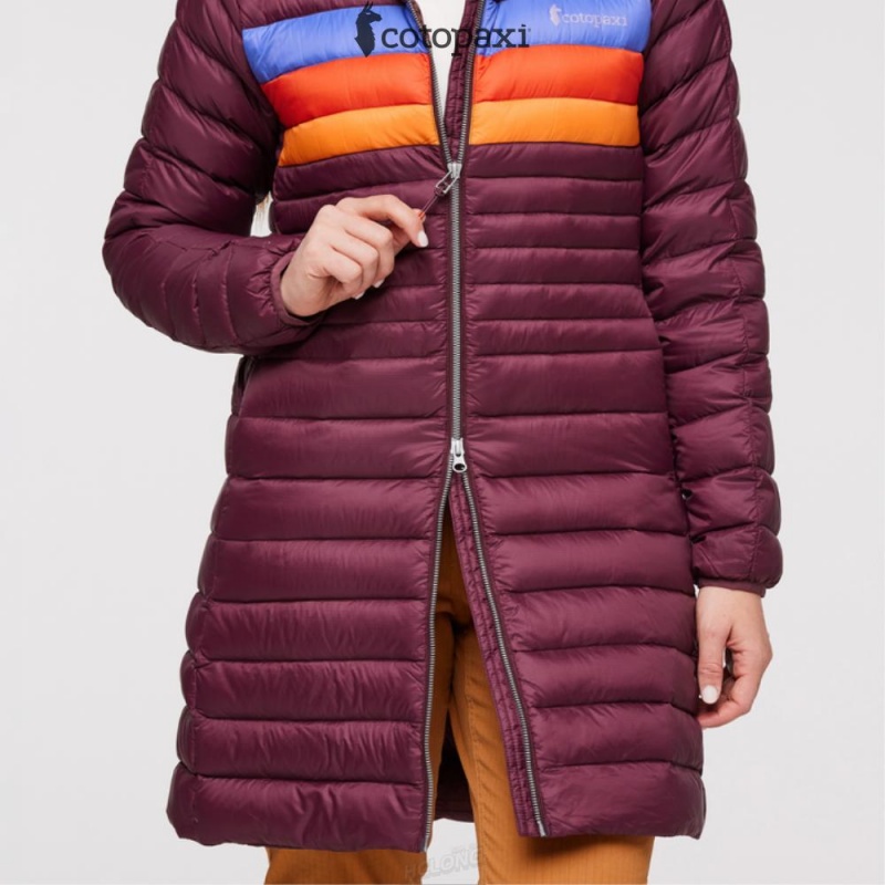 Cotopaxi Fuego Down Parka Wine Stripes | LA20-G2-KJ