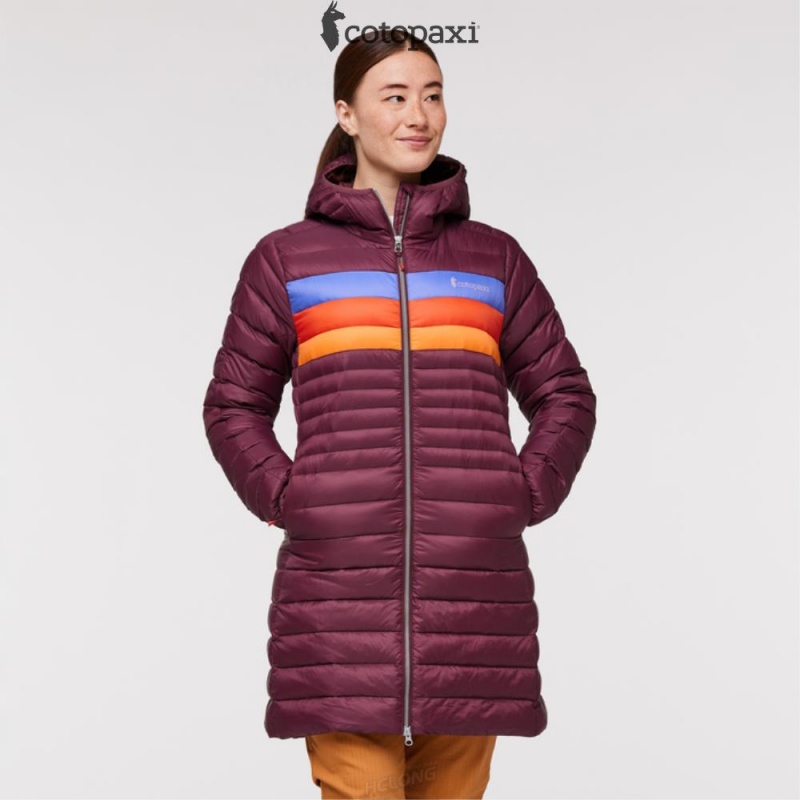 Cotopaxi Fuego Down Parka Wine Stripes | LA20-G2-KJ