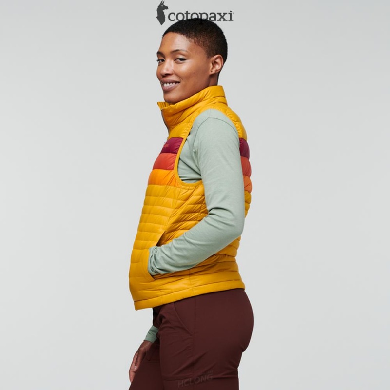 Cotopaxi Fuego Down Vest Amber Stripes | QA22-R1-RY