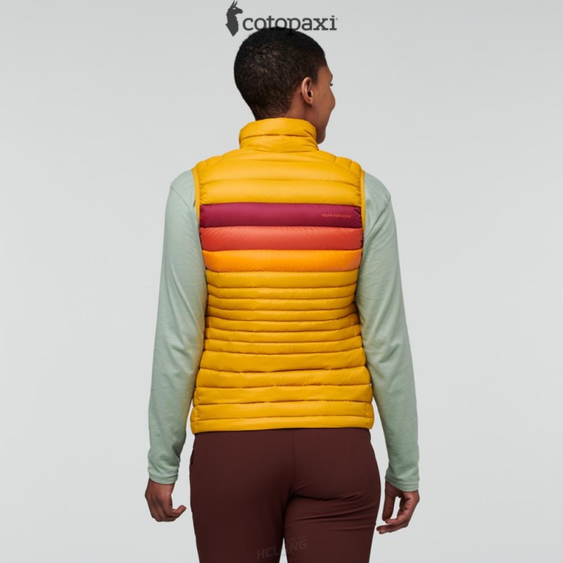 Cotopaxi Fuego Down Vest Amber Stripes | QA22-R1-RY