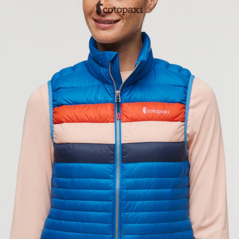 Cotopaxi Fuego Down Vest Atlantic Stripes | WG82-Y7-FS