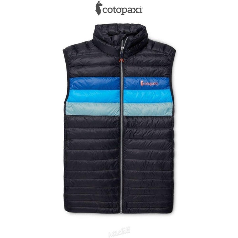 Cotopaxi Fuego Down Vest Black/Pacific Stripes | YX59-E1-BD