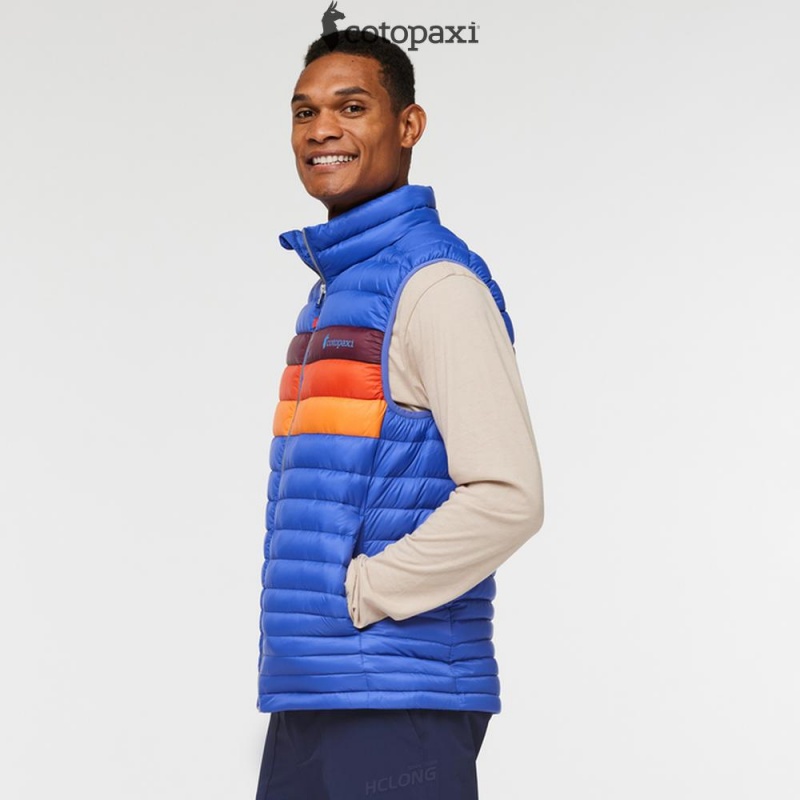 Cotopaxi Fuego Down Vest Blue Violet Stripes | QC94-X0-WH