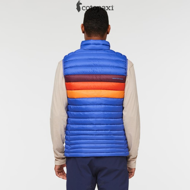 Cotopaxi Fuego Down Vest Blue Violet Stripes | QC94-X0-WH