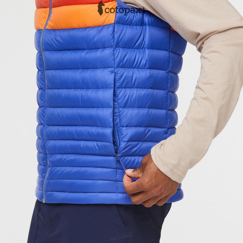 Cotopaxi Fuego Down Vest Blue Violet Stripes | QC94-X0-WH