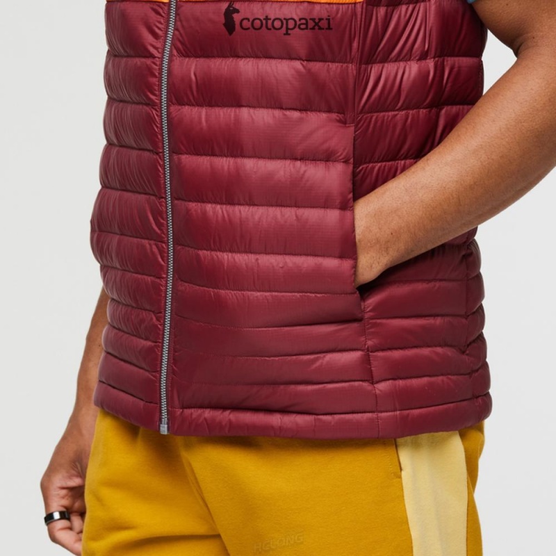 Cotopaxi Fuego Down Vest Burgundy Stripes | AP38-R3-QZ