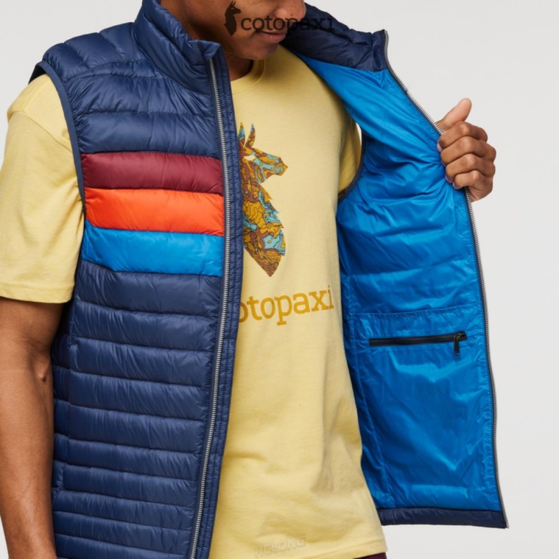 Cotopaxi Fuego Down Vest Ink Stripes | PQ44-W7-JF