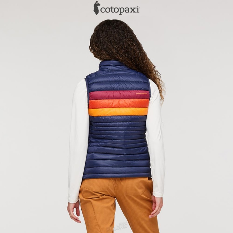 Cotopaxi Fuego Down Vest Maritime/Raspberry Stripes | ZA80-F6-UP