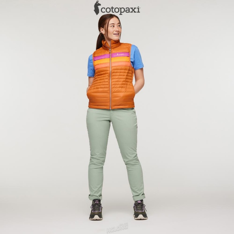 Cotopaxi Fuego Down Vest Mezcal Stripes | PE88-W0-FN