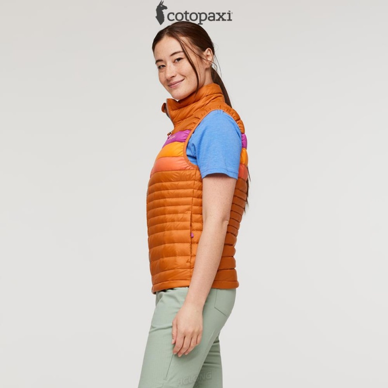 Cotopaxi Fuego Down Vest Mezcal Stripes | PE88-W0-FN