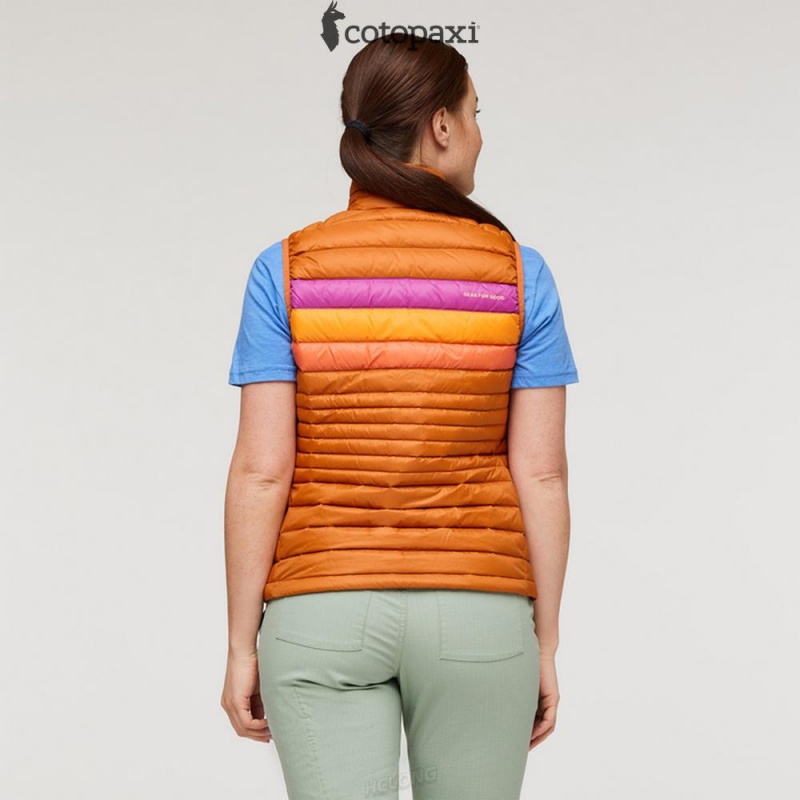 Cotopaxi Fuego Down Vest Mezcal Stripes | PE88-W0-FN