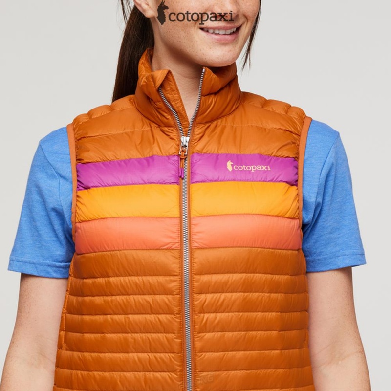 Cotopaxi Fuego Down Vest Mezcal Stripes | PE88-W0-FN