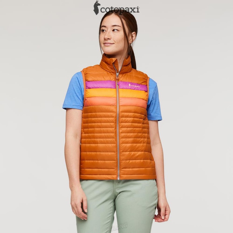 Cotopaxi Fuego Down Vest Mezcal Stripes | PE88-W0-FN