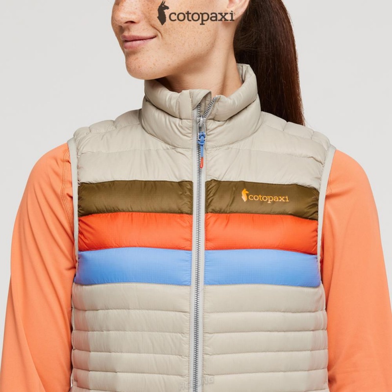 Cotopaxi Fuego Down Vest Pebble Stripes | ZY22-M7-QE