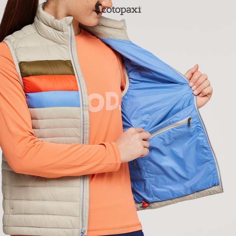 Cotopaxi Fuego Down Vest Pebble Stripes | ZY22-M7-QE