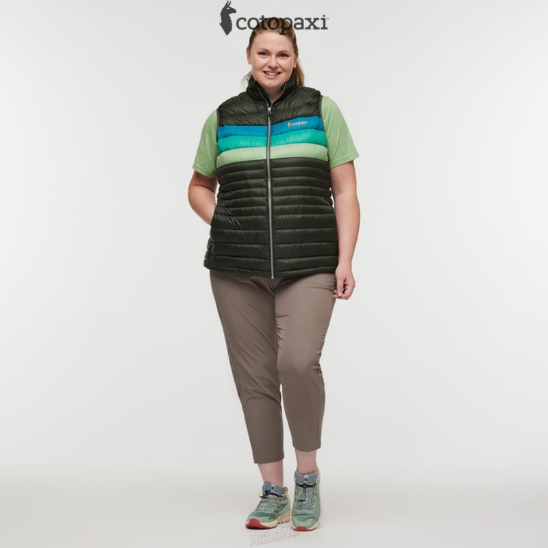 Cotopaxi Fuego Down Vest Woods Stripes | TZ57-D9-XX