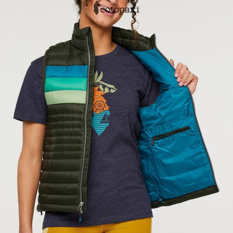 Cotopaxi Fuego Down Vest Woods Stripes | TZ57-D9-XX