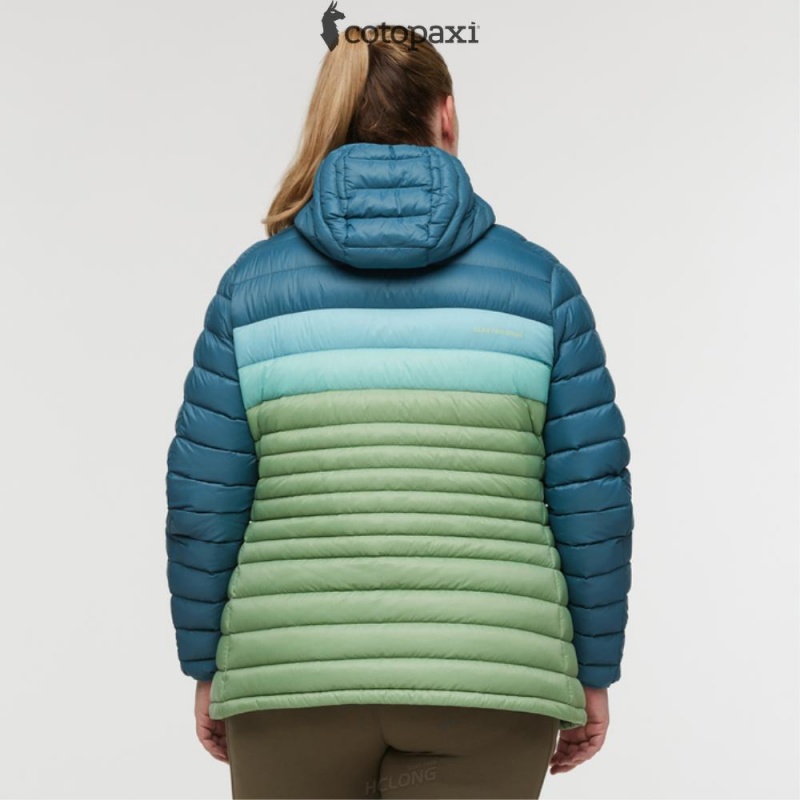 Cotopaxi Fuego Hooded Down Jacket Blue Spruce/Aspen | TE46-B3-JO