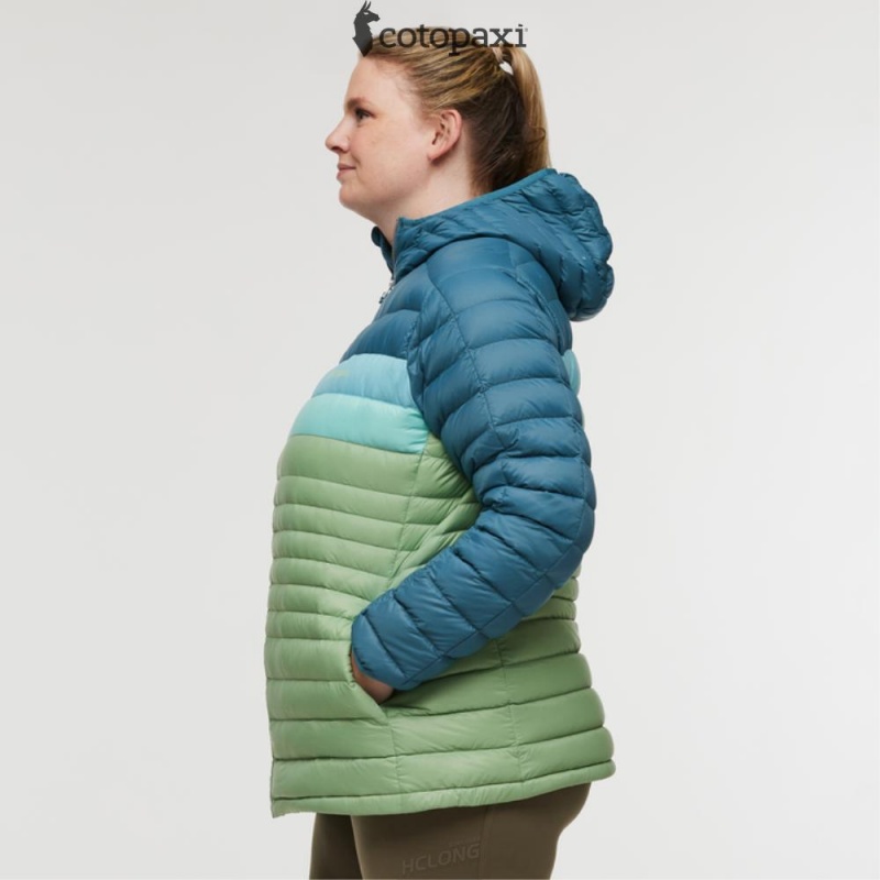 Cotopaxi Fuego Hooded Down Jacket Blue Spruce/Aspen | TE46-B3-JO