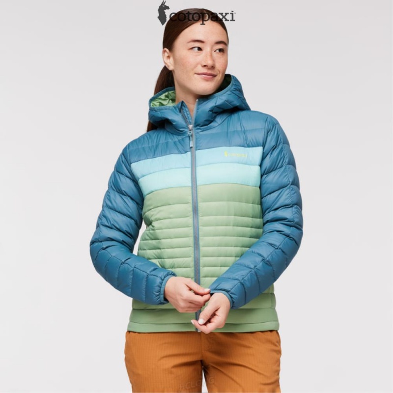 Cotopaxi Fuego Hooded Down Jacket Blue Spruce/Aspen | TE46-B3-JO