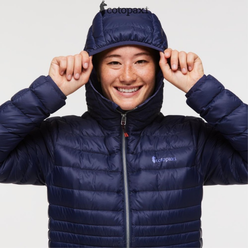 Cotopaxi Fuego Hooded Down Jacket Maritime | GG13-Z9-FR