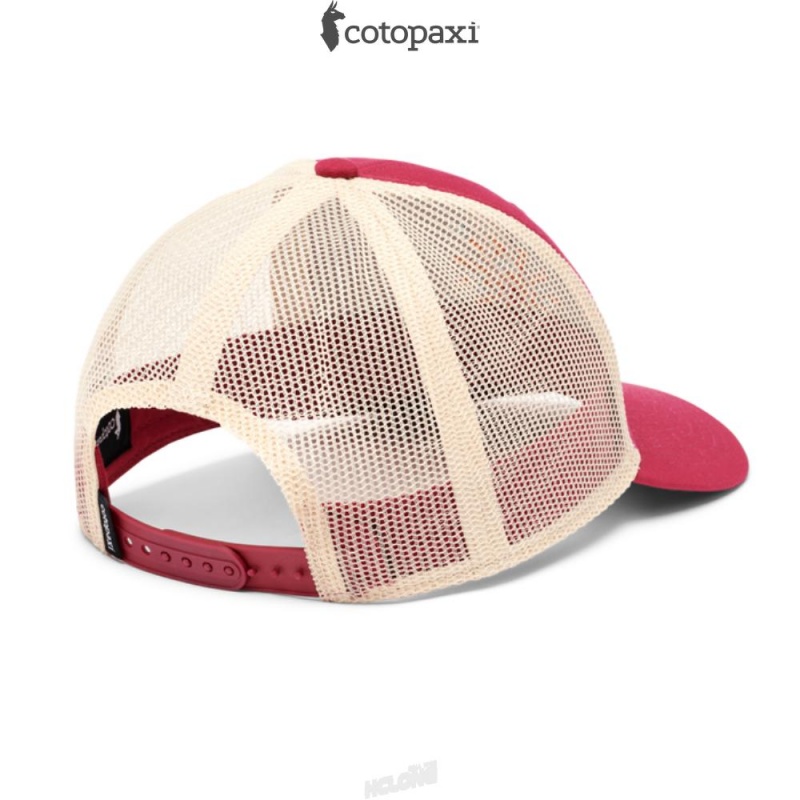 Cotopaxi Happy Day Trucker Hat Raspberry | TQ17-P9-MJ