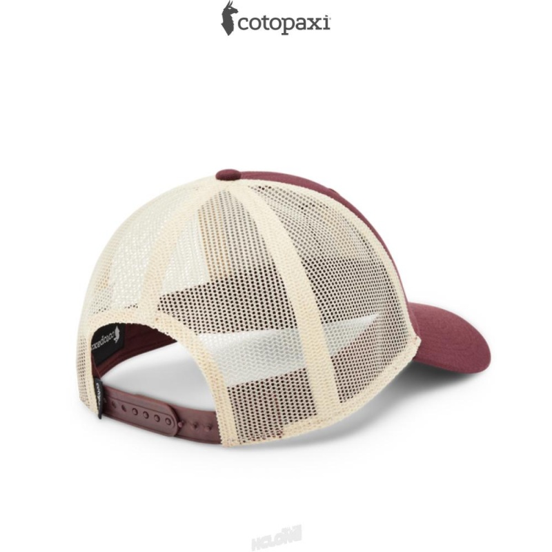 Cotopaxi Llama Map Trucker Hat Wine | FQ42-W1-NV