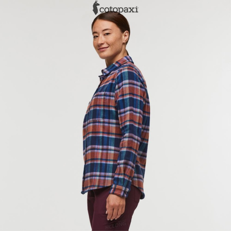 Cotopaxi Mero Organic Flannel Shirt Ink Plaid | EM84-W9-RL