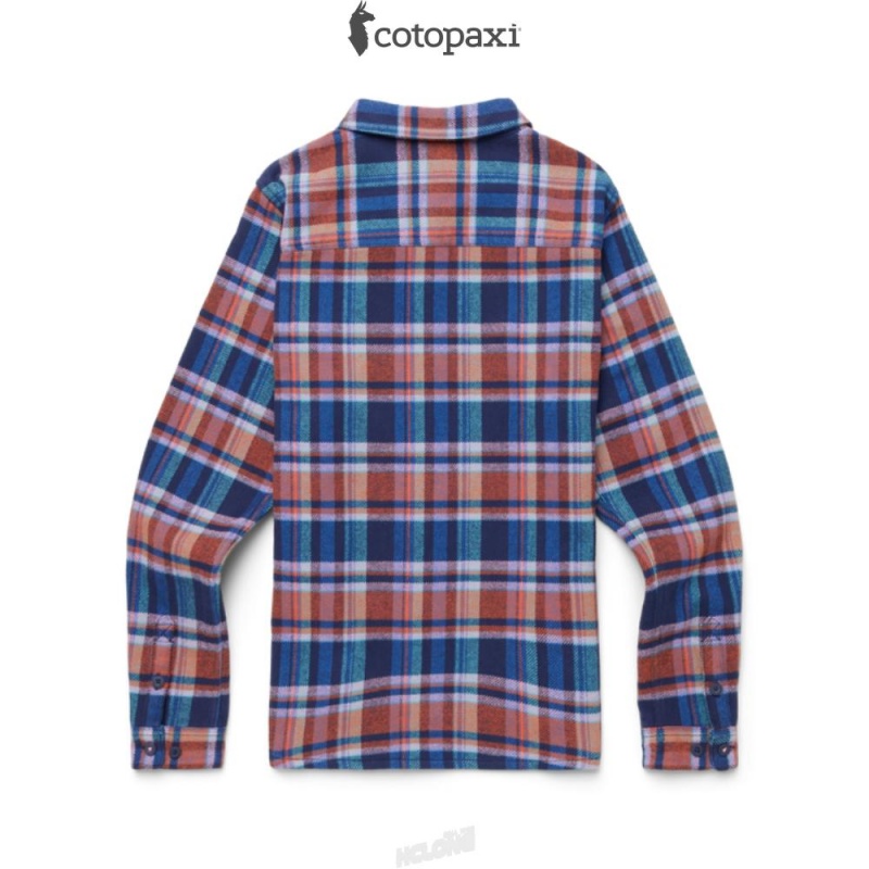 Cotopaxi Mero Organic Flannel Shirt Ink Plaid | EM84-W9-RL