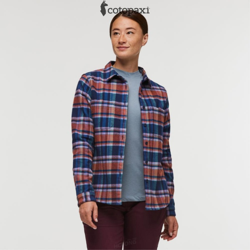 Cotopaxi Mero Organic Flannel Shirt Ink Plaid | EM84-W9-RL