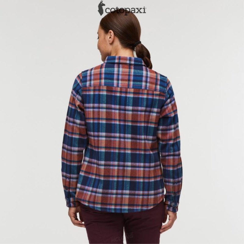 Cotopaxi Mero Organic Flannel Shirt Ink Plaid | UY63-F9-XB