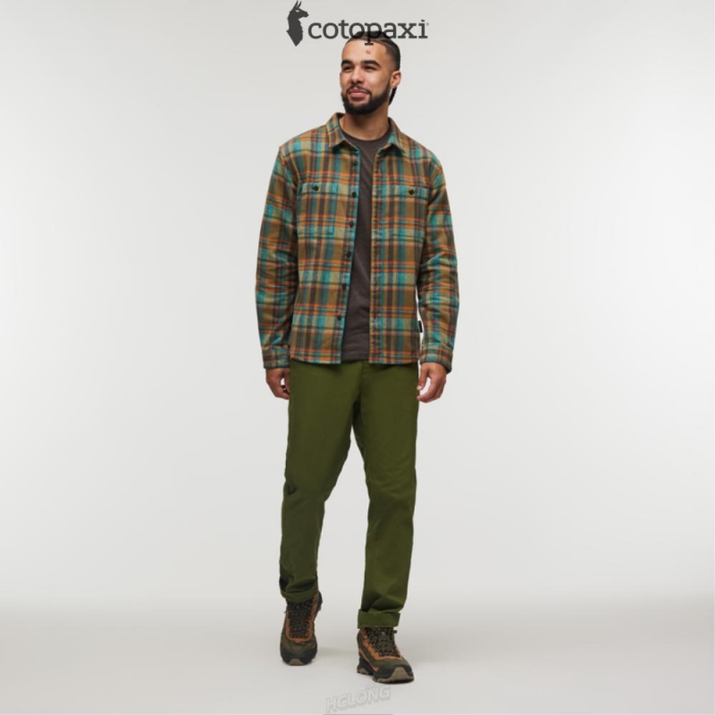 Cotopaxi Mero Organic Flannel Shirt Oak Plaid | AF53-I7-RJ