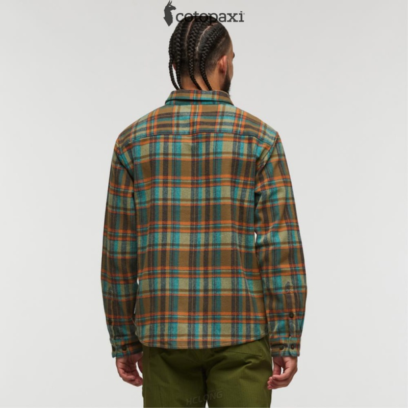 Cotopaxi Mero Organic Flannel Shirt Oak Plaid | AF53-I7-RJ