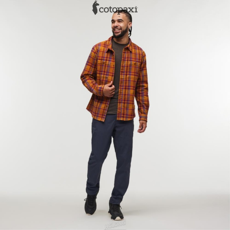 Cotopaxi Mero Organic Flannel Shirt Sienna Plaid | WX45-B9-BA