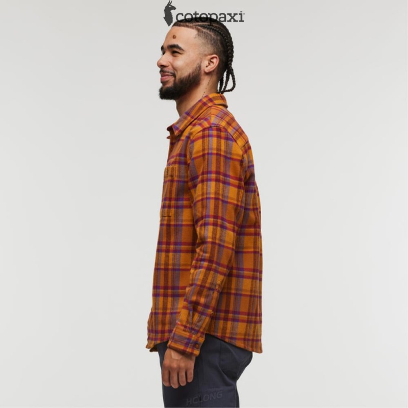 Cotopaxi Mero Organic Flannel Shirt Sienna Plaid | WX45-B9-BA