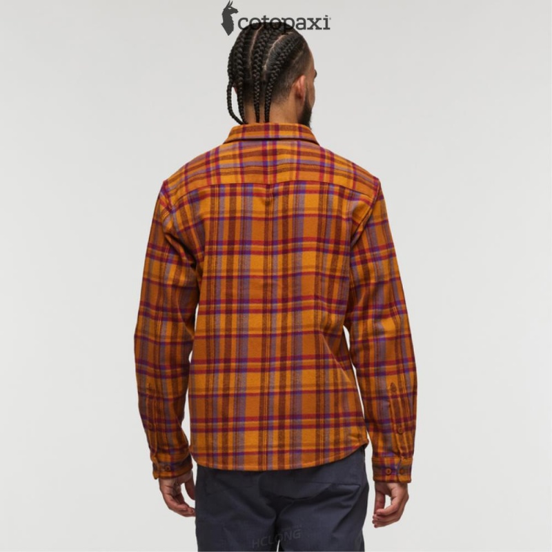 Cotopaxi Mero Organic Flannel Shirt Sienna Plaid | WX45-B9-BA