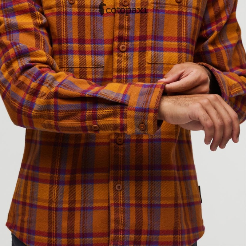 Cotopaxi Mero Organic Flannel Shirt Sienna Plaid | WX45-B9-BA