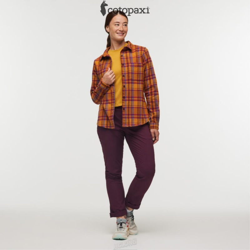 Cotopaxi Mero Organic Flannel Shirt Sienna Plaid | FH23-W9-HV