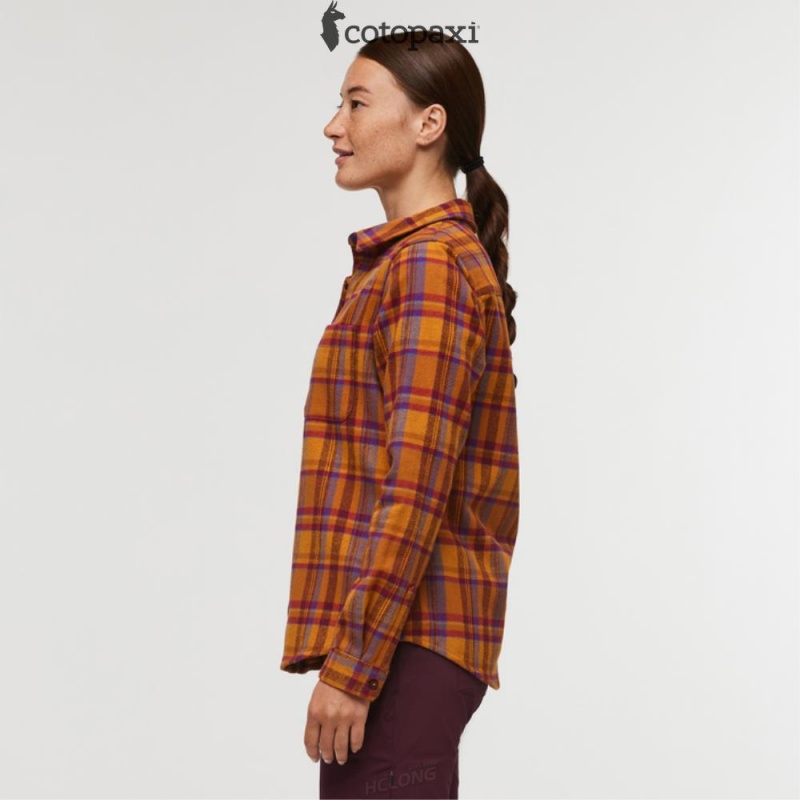 Cotopaxi Mero Organic Flannel Shirt Sienna Plaid | FH23-W9-HV