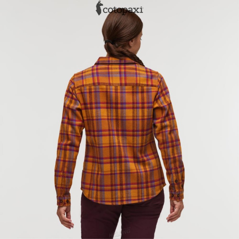 Cotopaxi Mero Organic Flannel Shirt Sienna Plaid | FH23-W9-HV