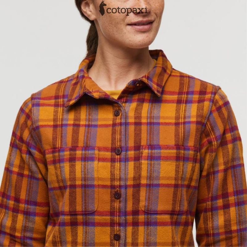 Cotopaxi Mero Organic Flannel Shirt Sienna Plaid | FH23-W9-HV